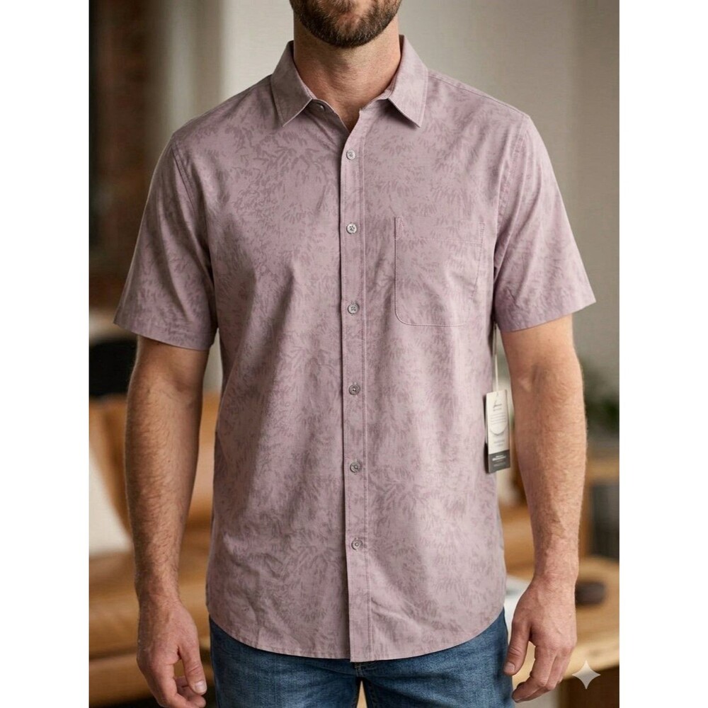 Vuori Men’s NWT Bridge Button Down Umber Zion Size Large